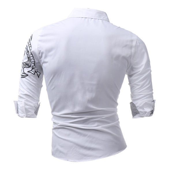 Men'S Long-Sleeved Dress Shirt Dragons