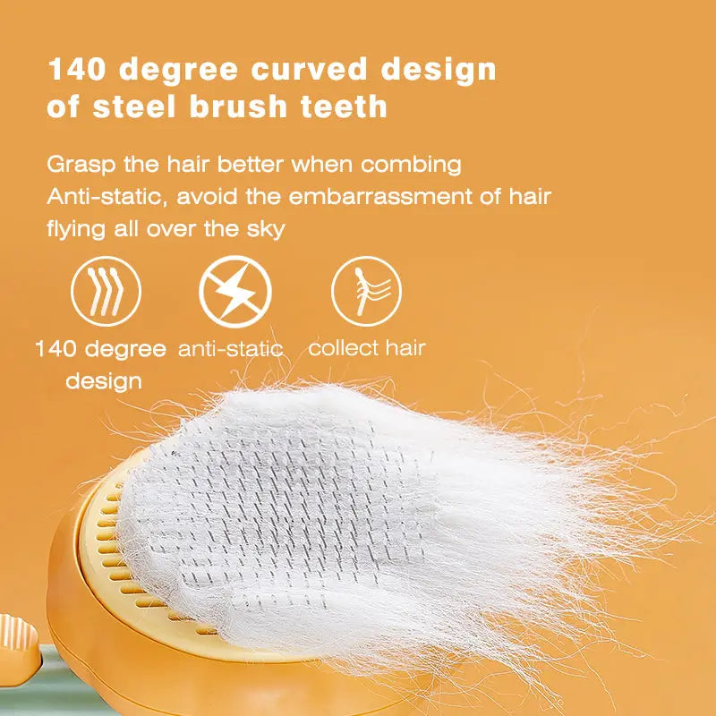 Pumpkin Pet Brush, Self Cleaning Slicker Brush - GLR SHOPPING