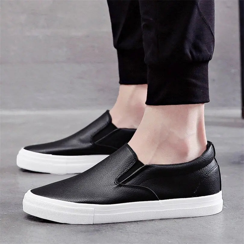 Classic Men Slip On Casual Leather Shoes - GLR SHOPPING