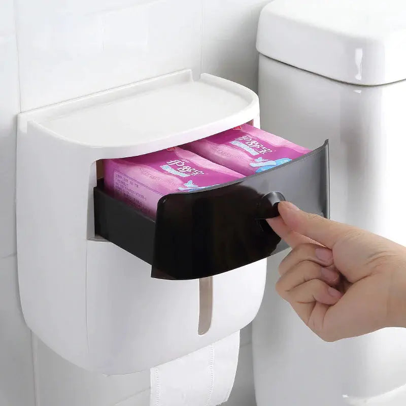Wall Mounted Waterproof Toilet Paper Holder Home Essentials-7