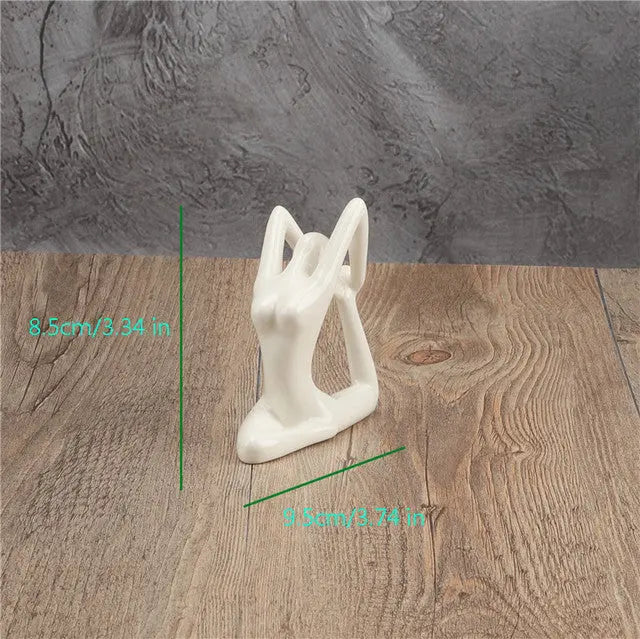 Ceramic Yoga Poses Figurine - GLR SHOPPING
