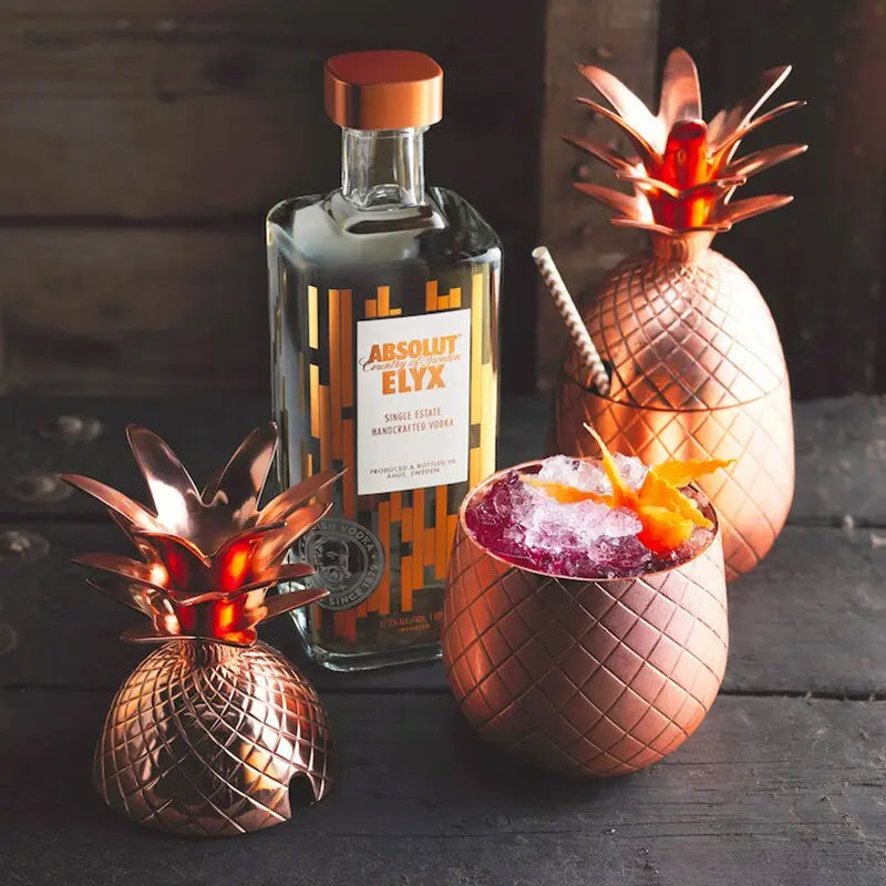 Pineapple Cups Tumbler Wineglass 3 Colors Cocktail Drinking Winebowls Mugs Bar Tools - GLR SHOPPING