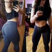 Leggings Fitness yoga pants - Black - GLR SHOPPING