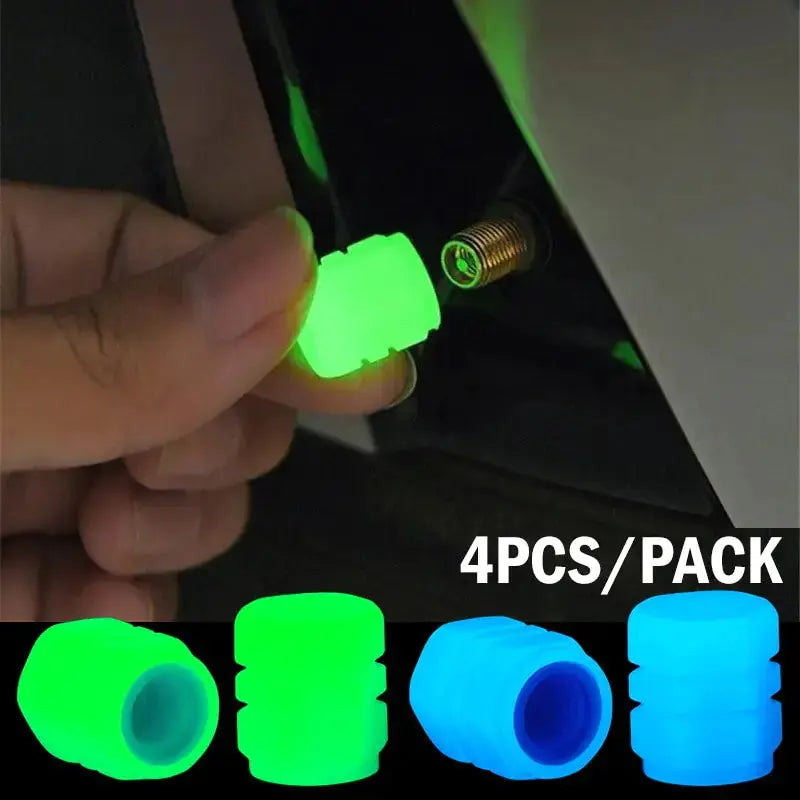 Fluorescent Night Glowing Valve Caps GLR SHOPPING