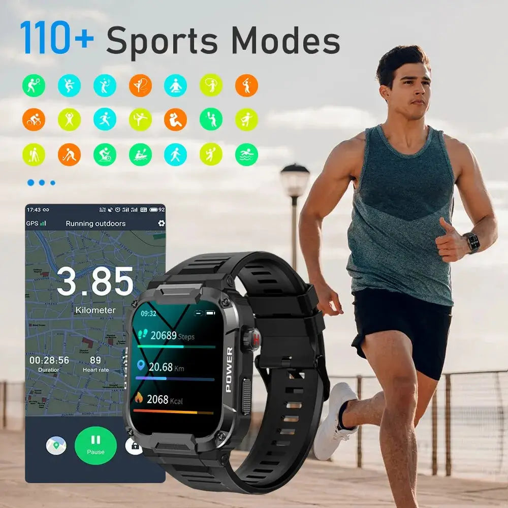Outdoor Military Smart Watch Men GLR SHOPPING