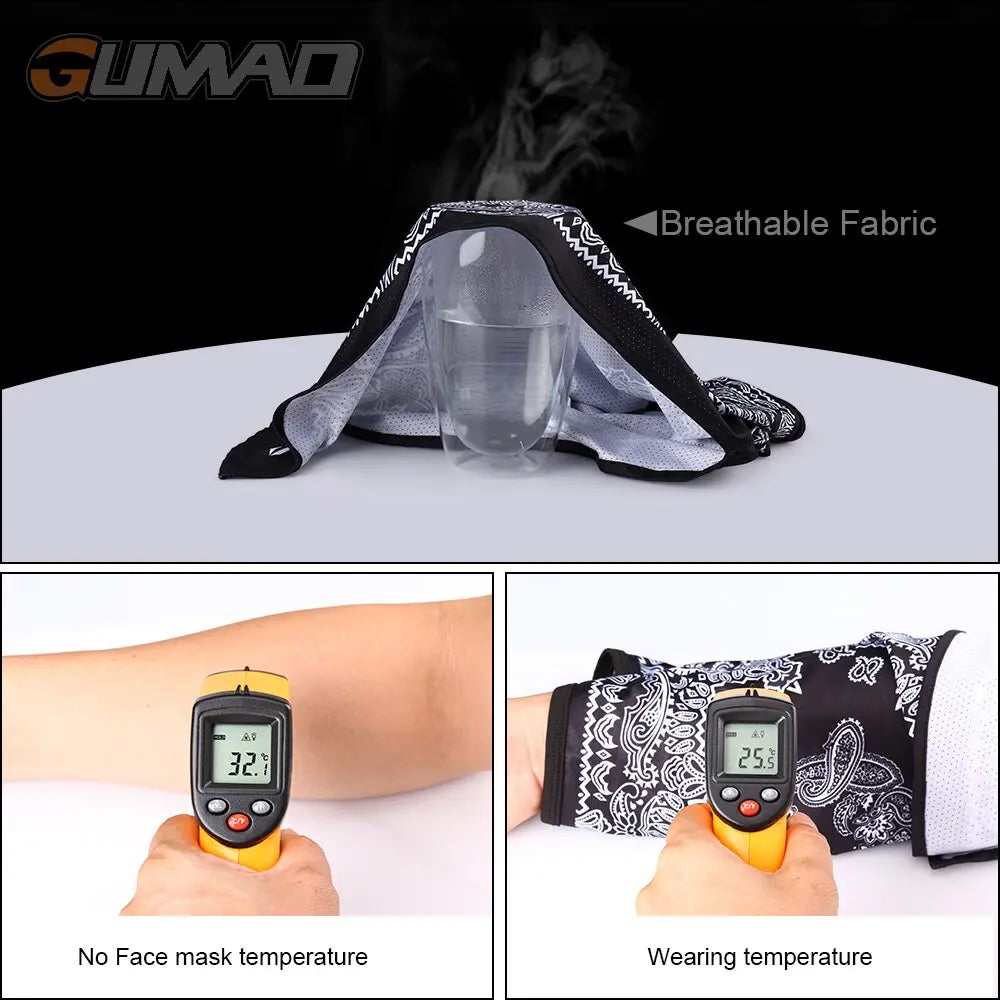 Men Girl Breathable Sport Red Skull Bandana Scary Face Ski Triangle Scarf Fishing Hiking Running Neck Gaiter Cover Headband Thin - GLR SHOPPING