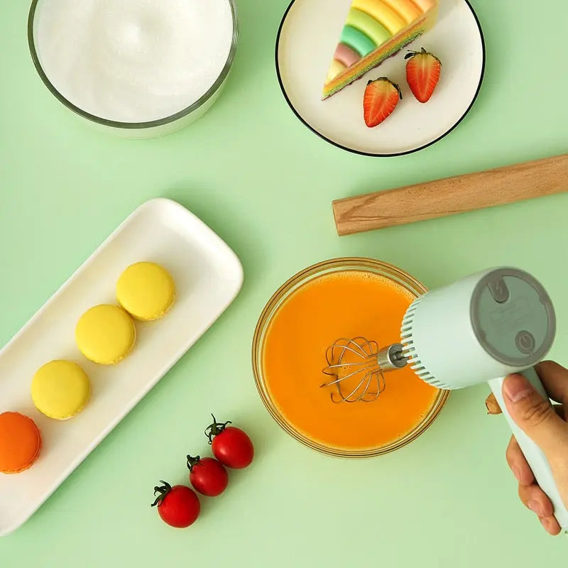 2022 New Wireless Portable Electric Food Mixer Hand Blender 3 Speeds High Power Dough Blender Egg Beater Hand Mixer - GLR SHOPPING