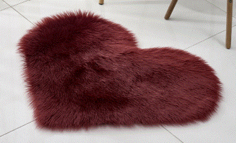 Heart Shape Fluffy Rug - GLR SHOPPING
