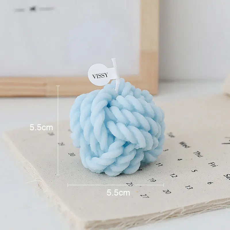 Creative Handmade Wool Ball Candle - GLR SHOPPING