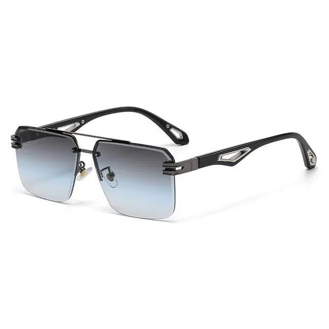 Oversized Rimless Rectangle Sunglasses - GLR SHOPPING