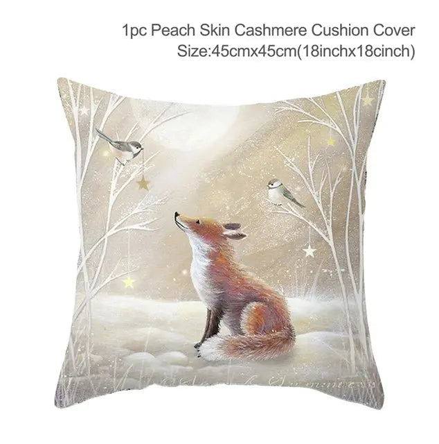Christmas Elk Tree Cushion Cover - GLR SHOPPING