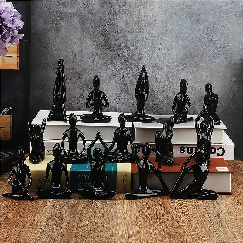 Ceramic Yoga Poses Figurine - GLR SHOPPING