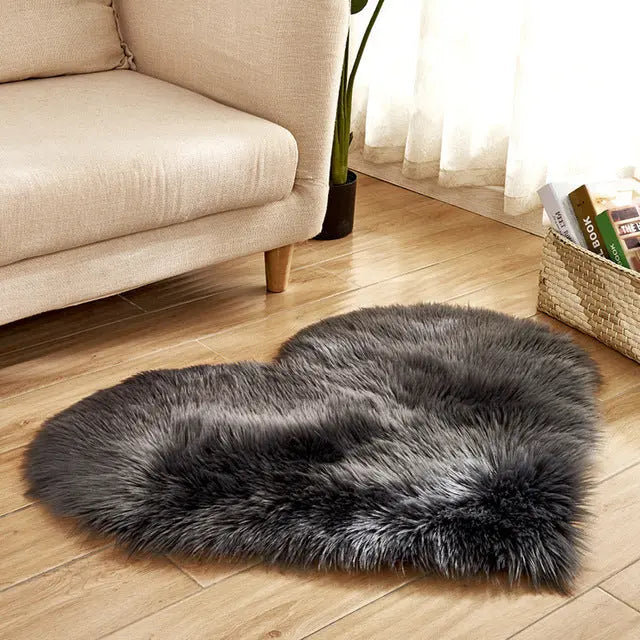 Heart Shape Fluffy Rug - GLR SHOPPING