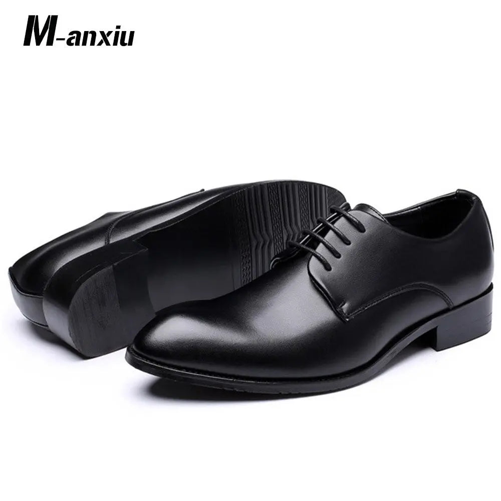 Black Leather Formal Business Shoe - GLR SHOPPING