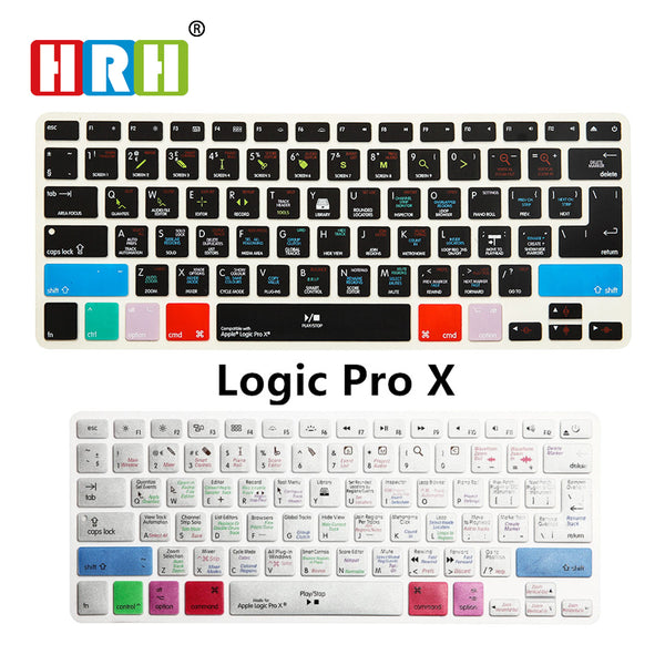 HRH Logic Pro X Shortcuts Silicone Keyboard Cover Skin For Macbook