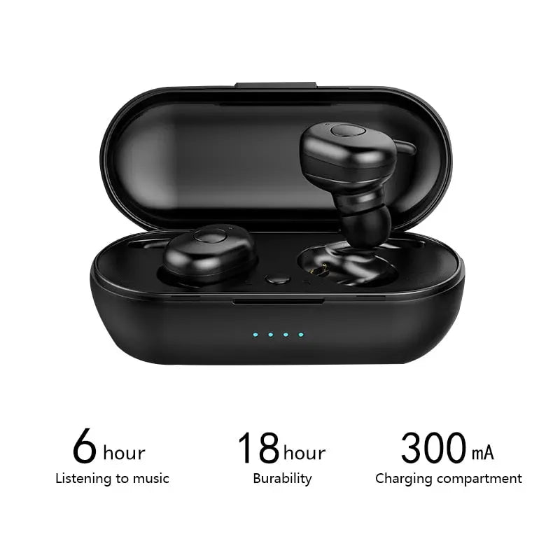 TWS Headphones Bluetooth 5.0 Wireless Earphones Sports Earphone 3D - GLR SHOPPING