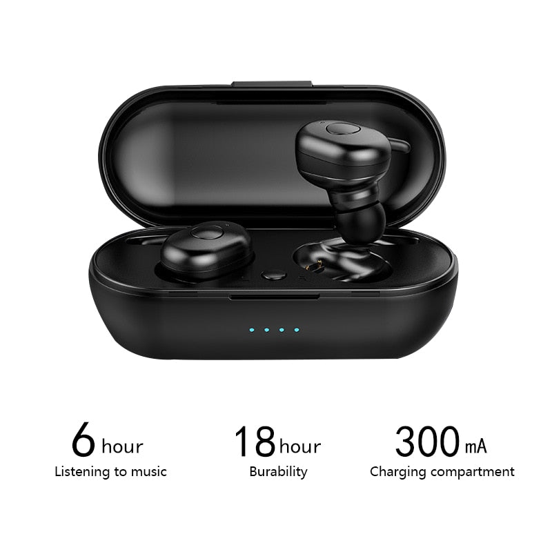 TWS Headphones Bluetooth 5.0 Wireless Earphones Sports Earphone 3D