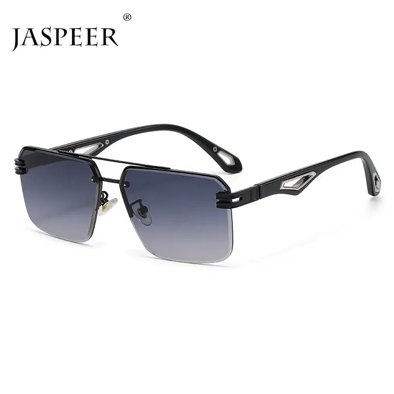 Oversized Rimless Rectangle Sunglasses - GLR SHOPPING
