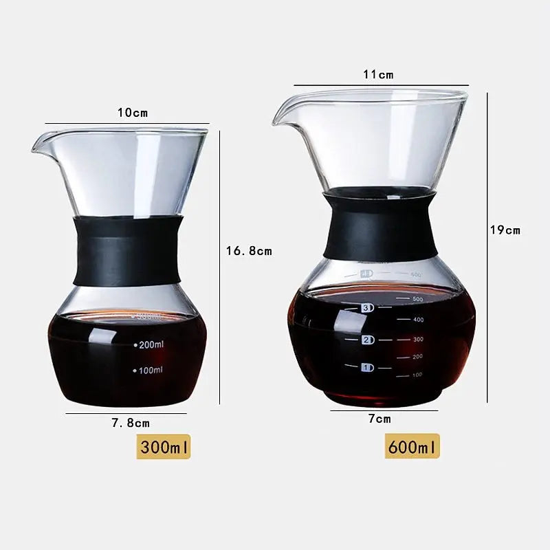 Glass Coffee Kettle with Stainless Steel Filter - GLR SHOPPING