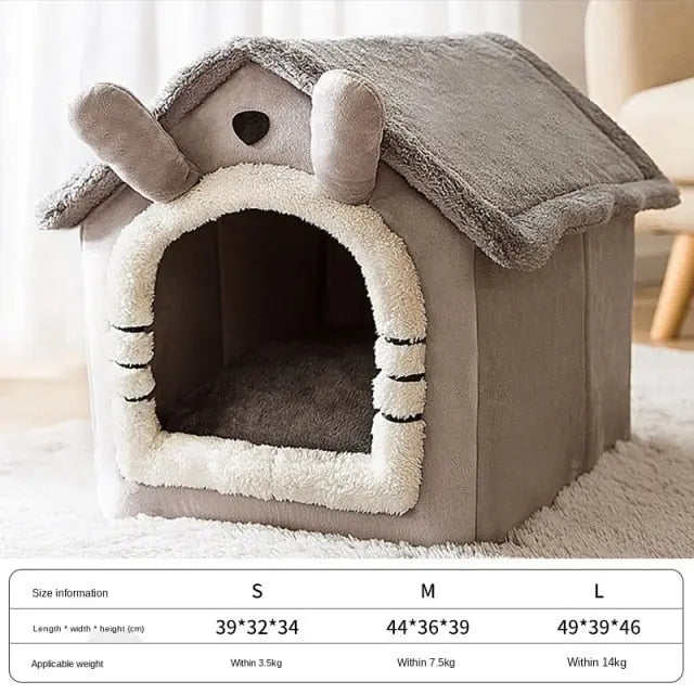Foldable Deep Sleep Pet Cat House - GLR SHOPPING
