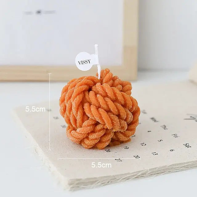 Creative Handmade Wool Ball Candle - GLR SHOPPING