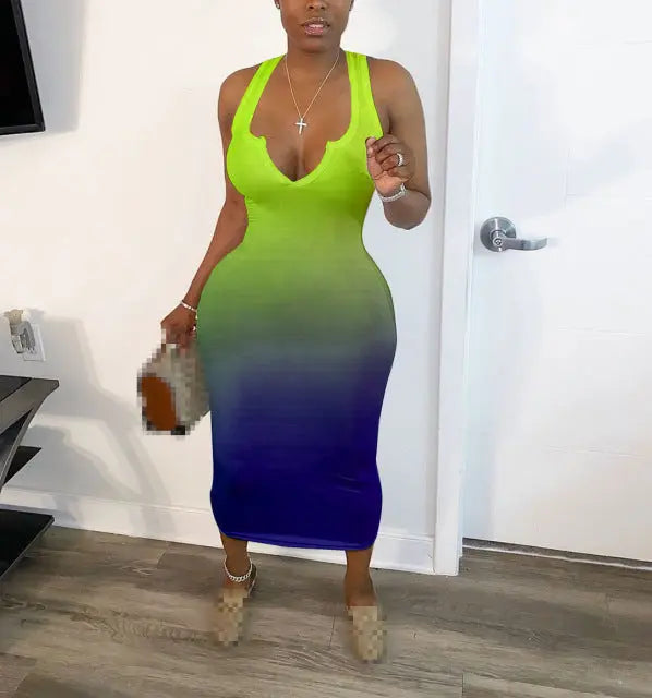 V-Neck Summer Dress - GLR SHOPPING