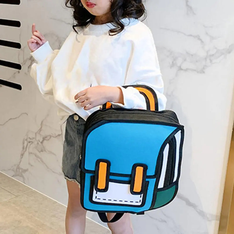 2D Comic Adjustable Strap Bookbag