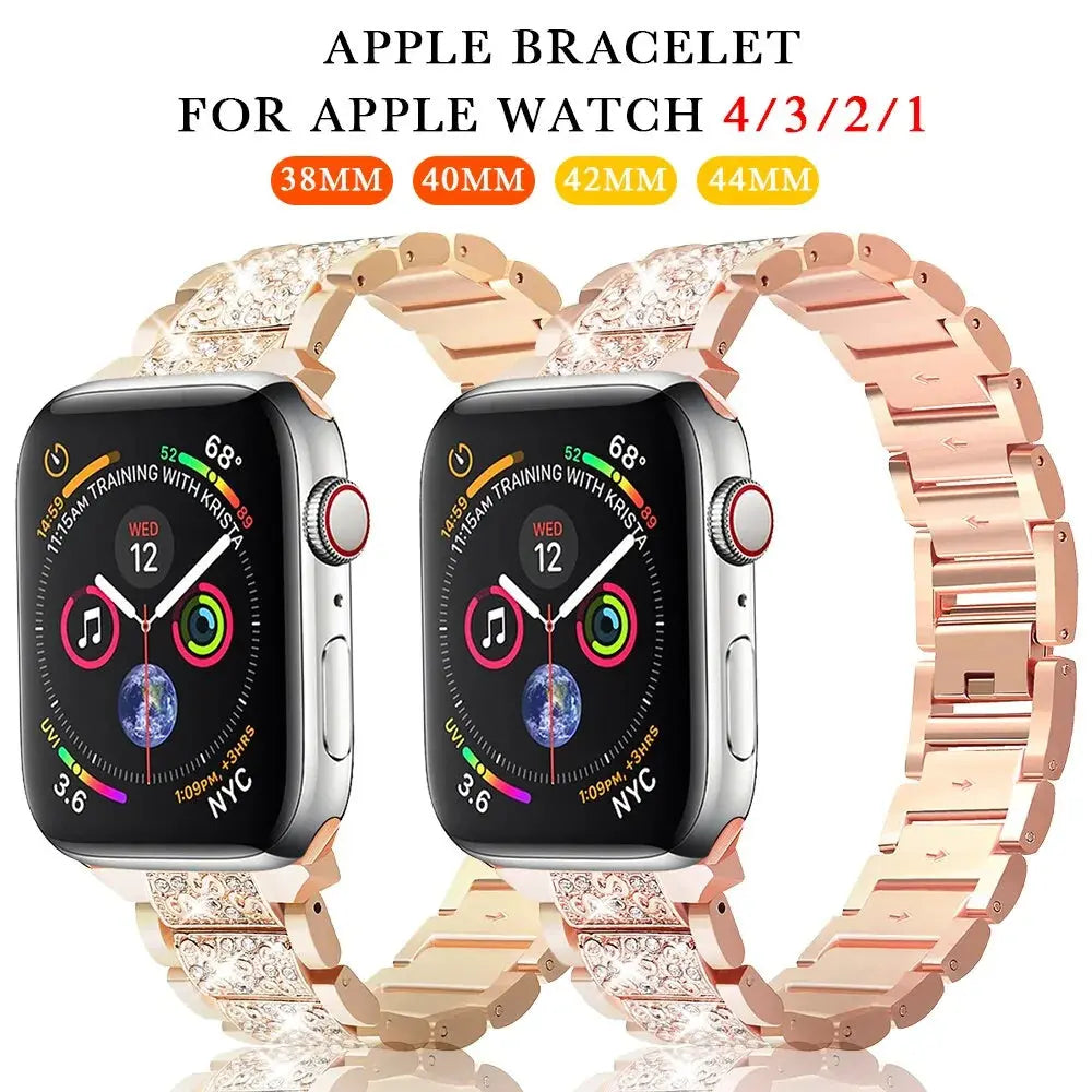 Band + Case Metal Strap For Apple Watches - GLR SHOPPING