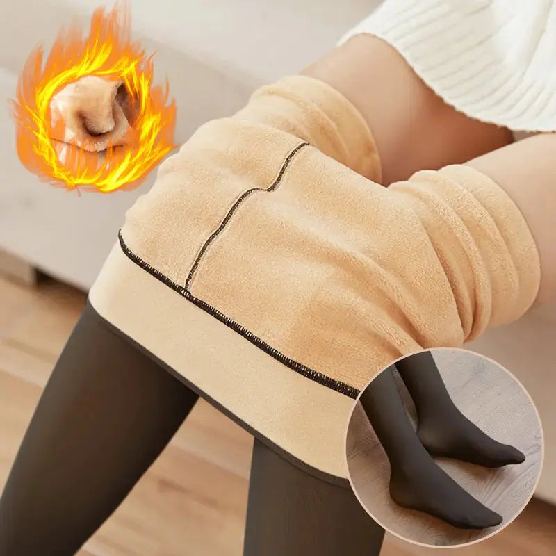 Fleece Lined Thermal Fake Pantyhose - GLR SHOPPING