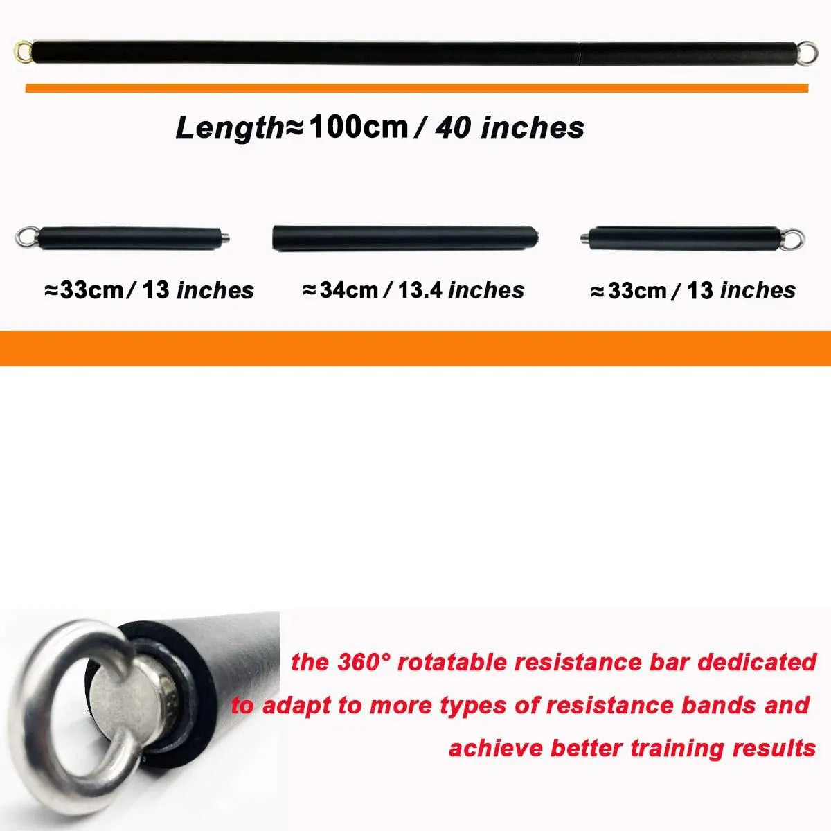 Workout Bar Fitness Resistance Bands Training Expander Gym Equipment - GLR SHOPPING