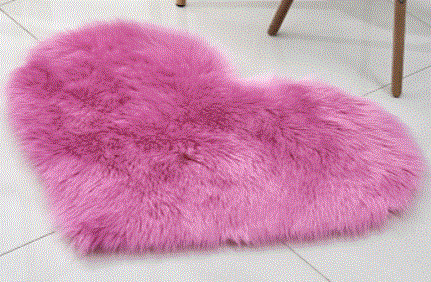 Heart Shape Fluffy Rug - GLR SHOPPING