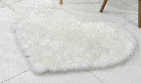 Heart Shape Fluffy Rug - GLR SHOPPING