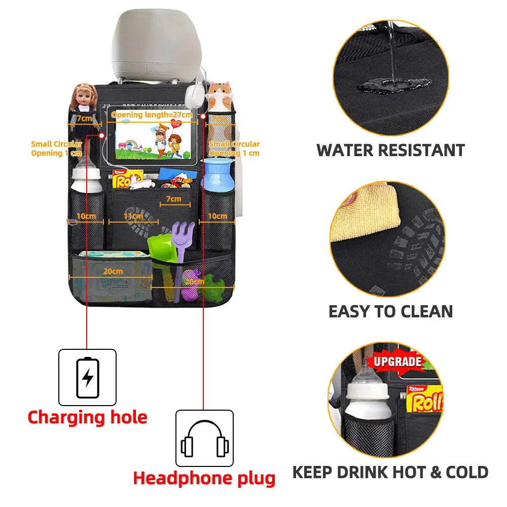 Car Backseat Organizer with Touch Screen Tablet Holder - GLR SHOPPING