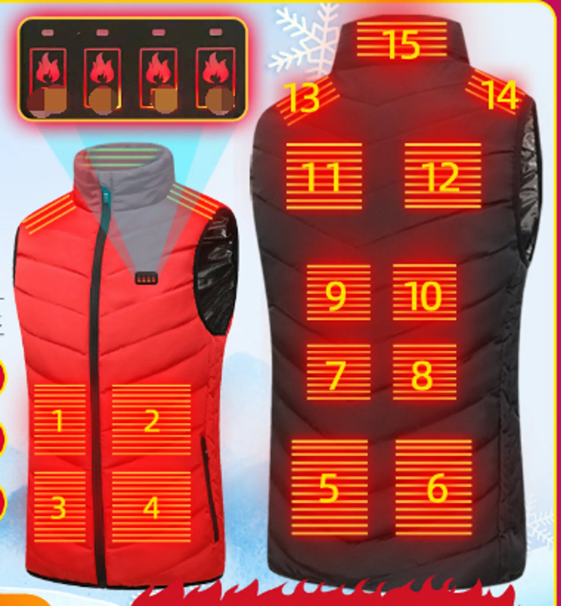 Camouflage Heating Vest - GLR SHOPPING
