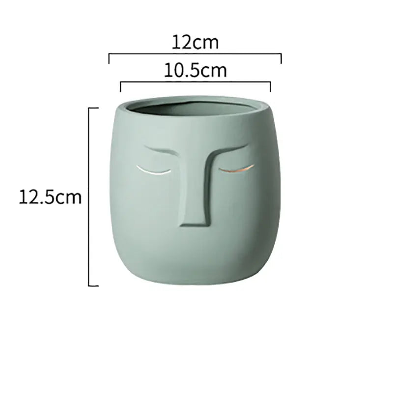 Ceramic Face Living Room Vase - GLR SHOPPING