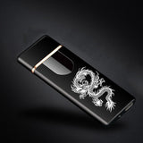 Windproof electronic ultra-thin USB cigarette lighter