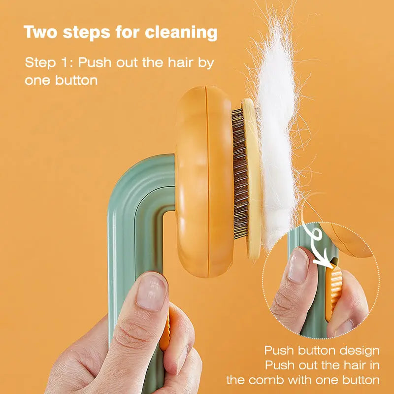 Pumpkin Pet Brush, Self Cleaning Slicker Brush - GLR SHOPPING