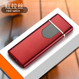 Windproof electronic ultra-thin USB cigarette lighter