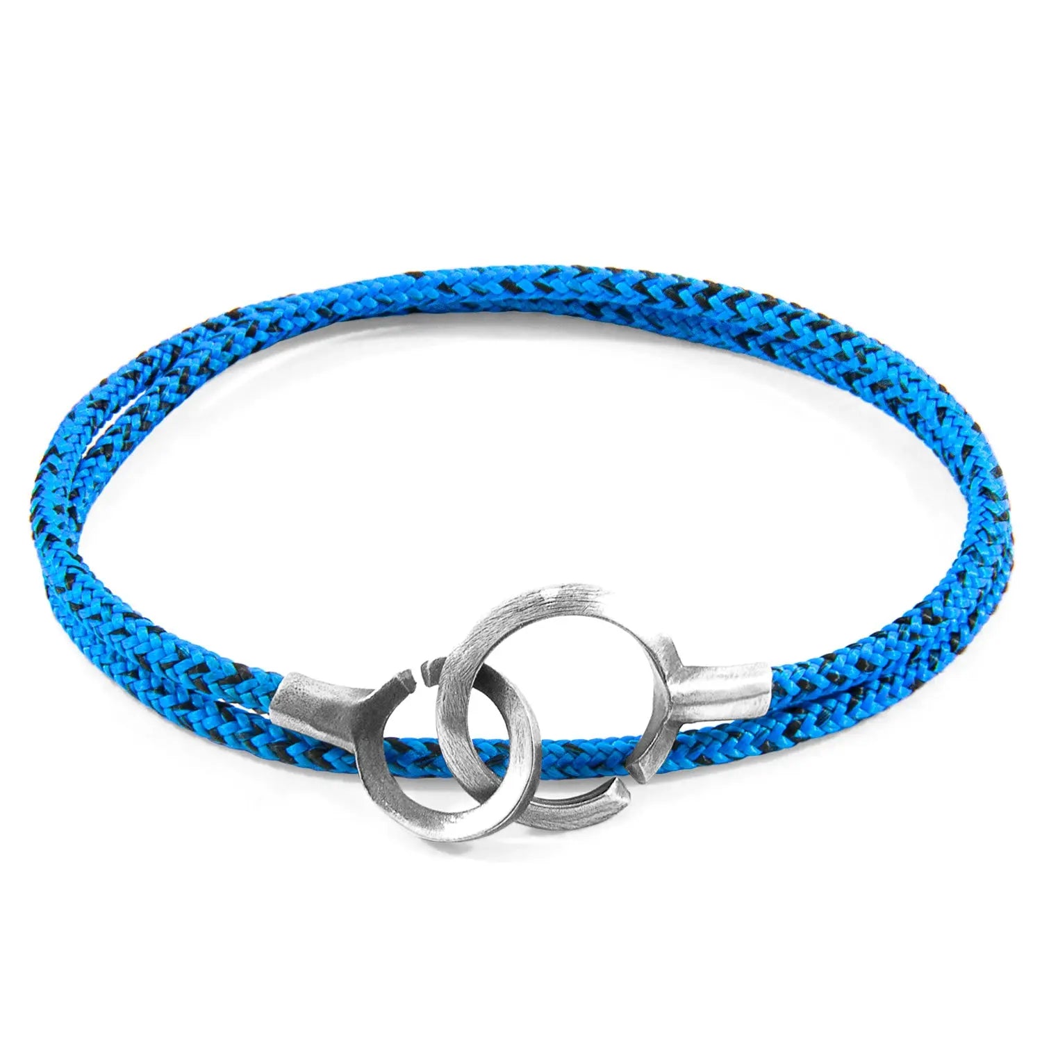 Blue Noir Montrose Silver and Rope Bracelet - GLR SHOPPING