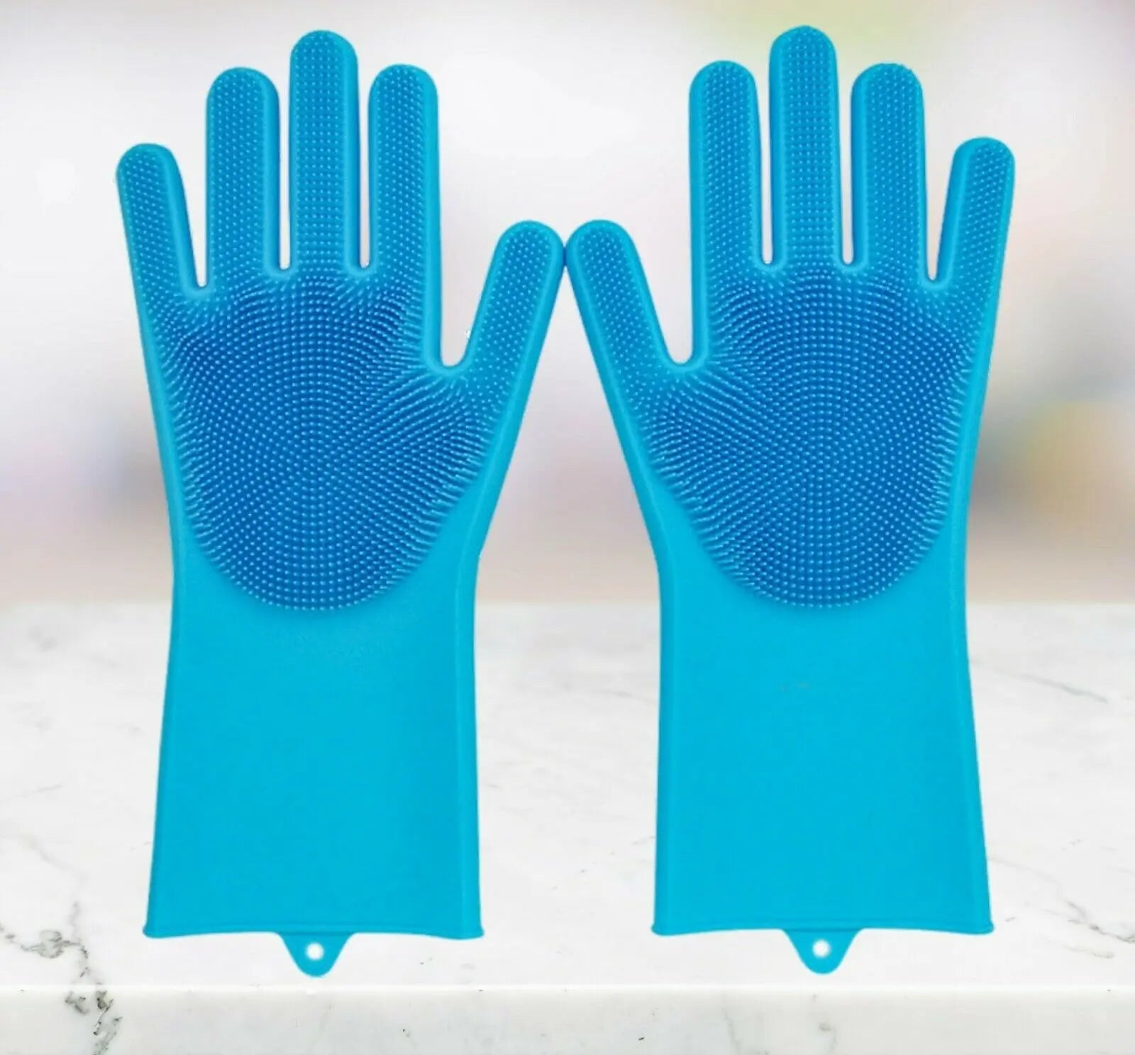 Pet Grooming Silicone Rubber Scrubber Cleaning Blue Color 2 in 1 - GLR SHOPPING