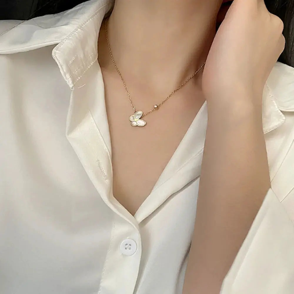 Womens Necklace With Butterfly Pedant - GLR SHOPPING