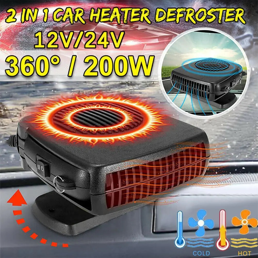 Powerful 200W 2 in 1 Car Heater Windshield Defroster - GLR SHOPPING