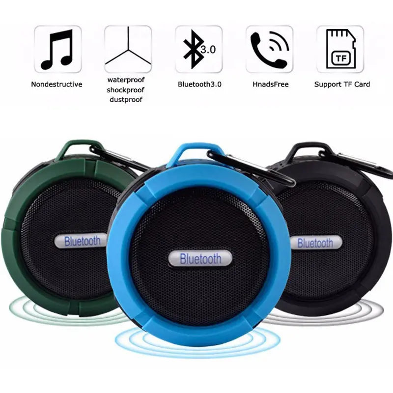 Mini Portable Waterproof Bluetooth Speaker with Suction Cup - GLR SHOPPING