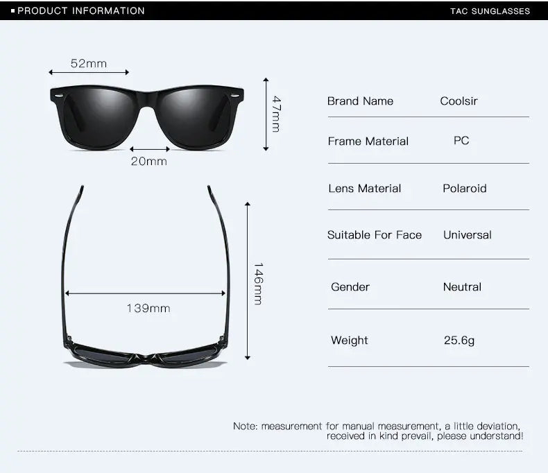 UV400 Men Women Fashion Polarized Sunglasses - GLR SHOPPING