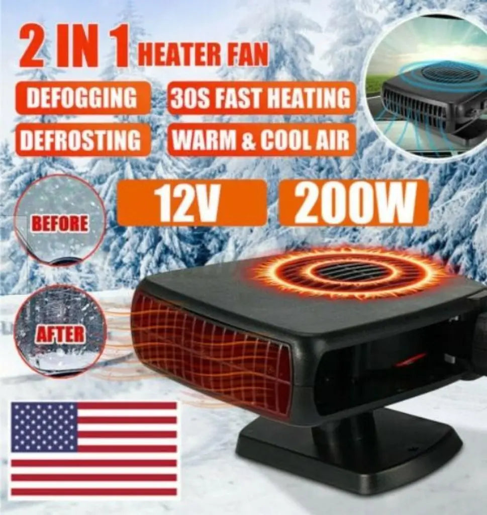 Powerful 200W 2 in 1 Car Heater Windshield Defroster - GLR SHOPPING