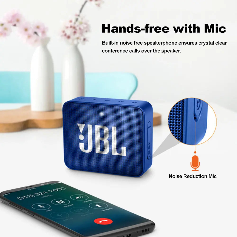 JBL GO 2 Wireless Bluetooth Speaker IPX7 Waterproof With Mic - GLR SHOPPING