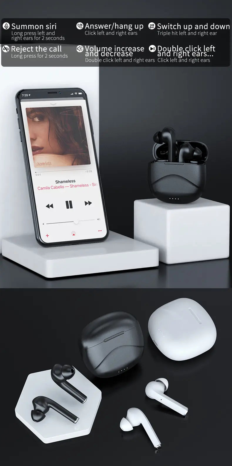 Sports TWS Wireless Bluetooth Earphones for Apple Huawei - GLR SHOPPING