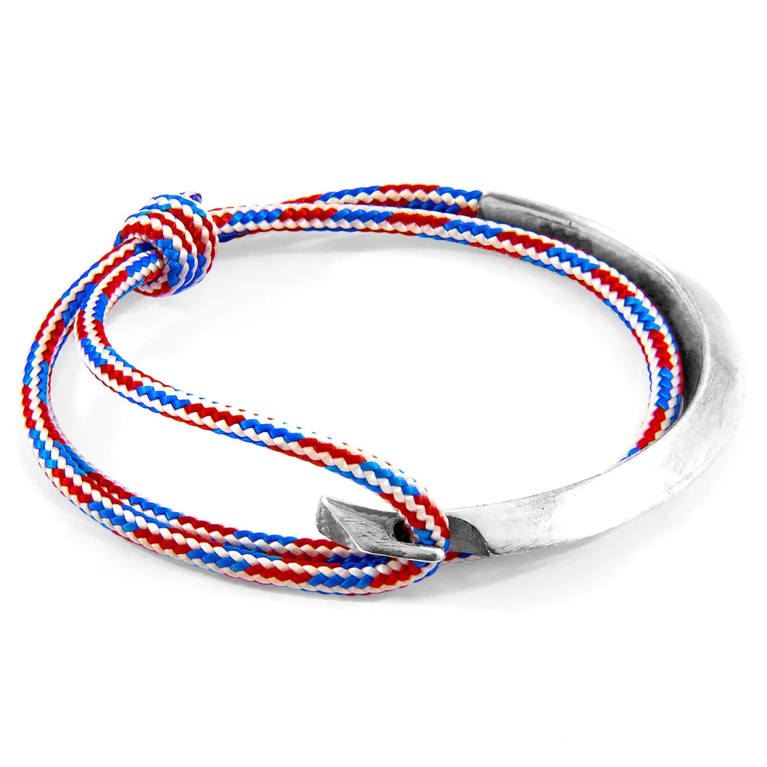 Project-RWB Red White and Blue Hove Silver and Rope Bracelet - GLR SHOPPING