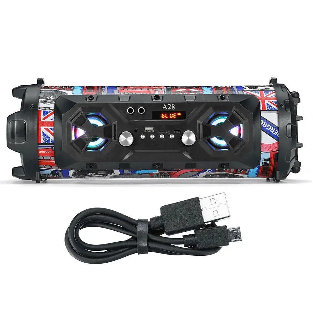 Portable Superior Bass Wireless Boombox with Radio Bluetooth Speakers - GLR SHOPPING
