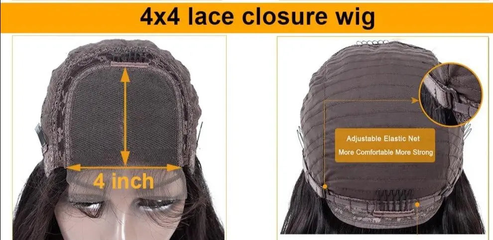 BeuMax 4x4 Straight Wig 5x5 Lace Closure wigs 6x6 Human Hair Wigs - GLR SHOPPING